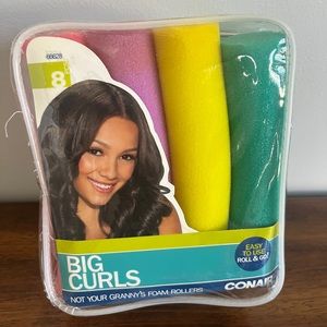 CONAIR  Jumbo Foam Rollers 8 Pack Big‎ Curls Colorful NEW